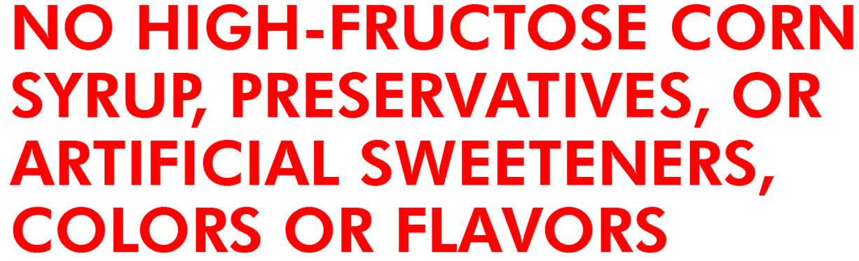 no artificial ingredients or preservatives